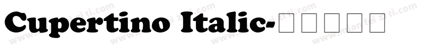 Cupertino Italic字体转换